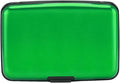 ELFISH RFID Blocking Credit Card Protector Aluminum ID Case Hard Shell Business Card Holders Metal Wallet for Men or Women (green)