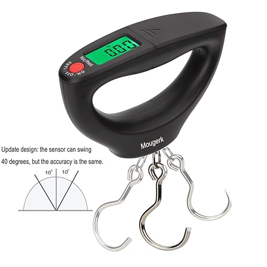 110lb 50kg Portable Luggage Scale Digital Hanging Postal Scales, 2 AAA Batteries (Not Included)
