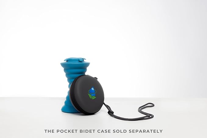 The Pocket Bidet®: Portable Travel Bidet with Collapsible & Ergonomic Design, Easy to Spray, Flying Saucer Bidet for Men, Pregnant Women, Camping, Outdoors, Fits in a Purse or Bag (Blue, 500 ml)