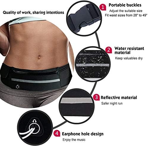 Travel Belt Money Waist Pack - Hidden Waterproof Anti Theft Passport Security Fanny Pouch Wallet for Running Men Women