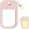 Hand Sanitizer Spray Case Compatible with Touchland, Silicone Hand Sanitizer Case Holder with Keychain for Power Mist and Glow Mist 1 fl oz, (Blush Beige)