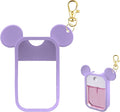 TERPINK Silicone Case Compatible with Touchland Hand Sanitizer Spray 1 fl oz, Mouse Design Protective Case with Keychain for Power Mist and Glow Mist, Hand Sanitizer Spray Accessory 1 Pack (Purple)
