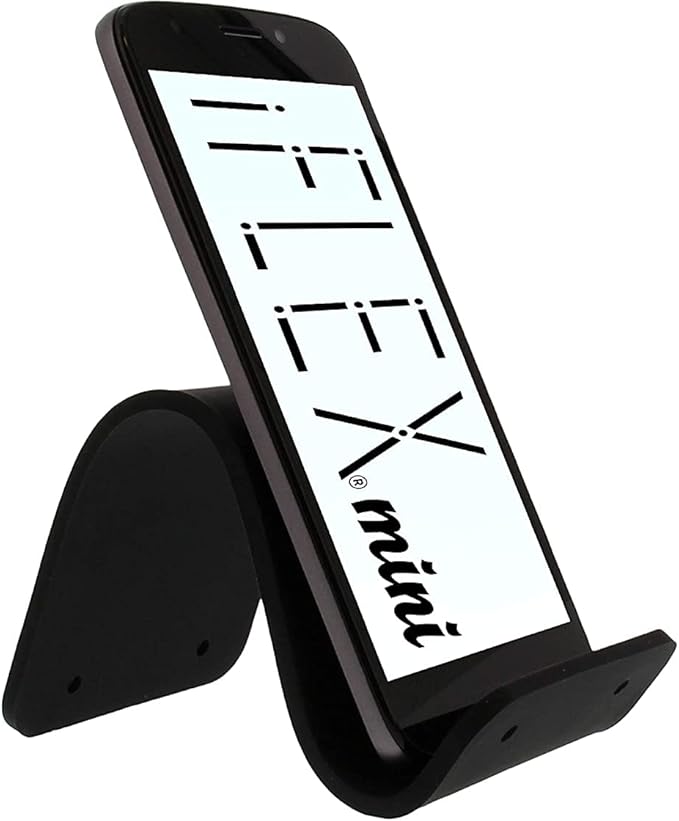 iFLEX Mini Flexible Phone Holder for Travel, Work and Home – This Travel Cell Phone Stand is The Perfect iPhone Holder and Works with Any Smartphone – Non-Slip Grip, Strong and Durable - Black