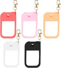 Hand Sanitizer Spray Case Compatible with Touchland Power Mist 1 oz – Silicone Case with Keychain for Touch Land Mist 1 fl oz（30 ml） (Red+Pink+Orang+White+Black, 5 Pack)