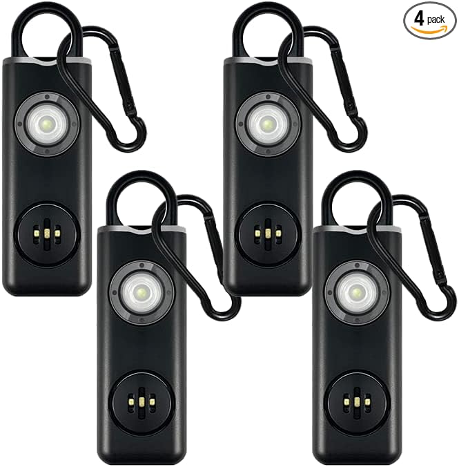 Prepared Hero Defense Alarm - 4 Pack - Personal Security Alarm That Fits in Your Pocket