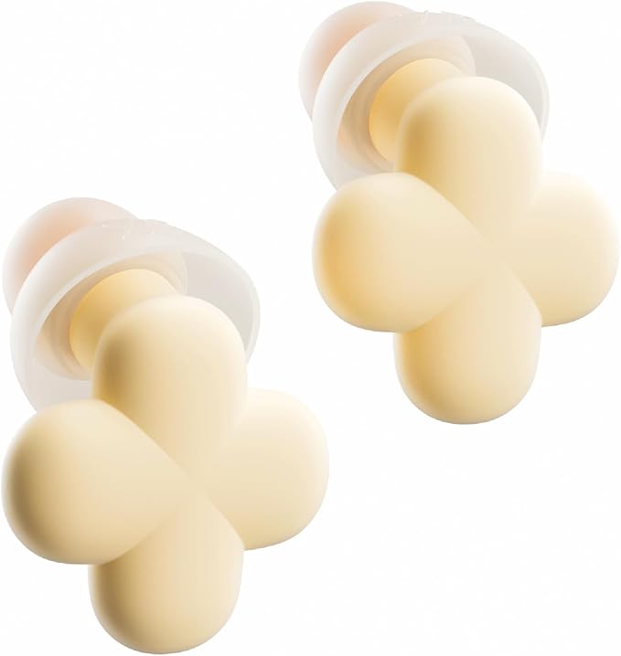 Bloom Ear Plugs for Small Ear Canals – Ultra-Comfy Patented Qufits Tips, Noise Cancelling, Reusable Silicone Earplugs for Sleeping, Study, Travel – Stylish Feminine Design (Lemon)