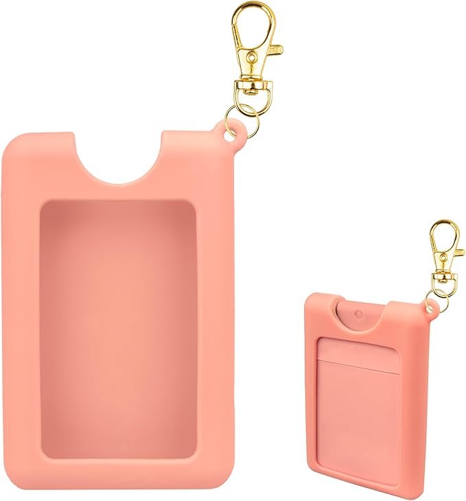 Silicone Case Compatible with Noshinku Pocket Hand Sanitizer, Protective Case with Keychain for Travel Size