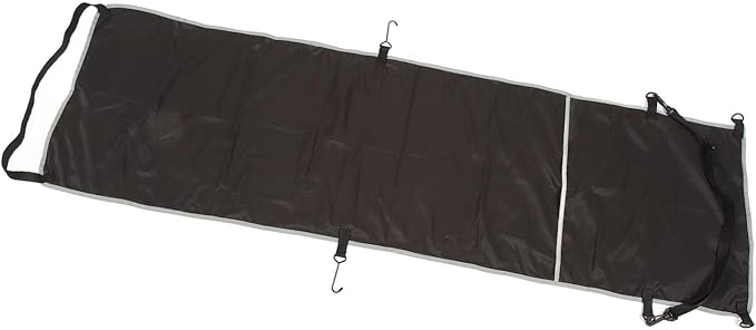 Ergonomic Airplane Footrest Hammock Cover Adjustable Travel Footrest for Improved Sitting Position on Planes Buses and Outdoor Seating (Black)