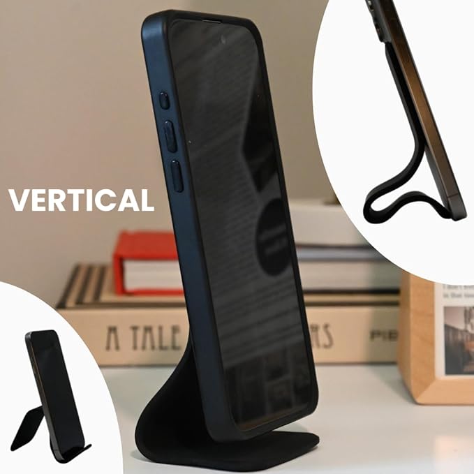 Flex Flap Mag Safe Phone Stand Airplane Travel Essentials for Flying Cell Phone Holder with Mag Safe Magnet & Flexible Silicone Stand for Desk, Treadmill, Home & in-Flight Airplane Travel Accessories