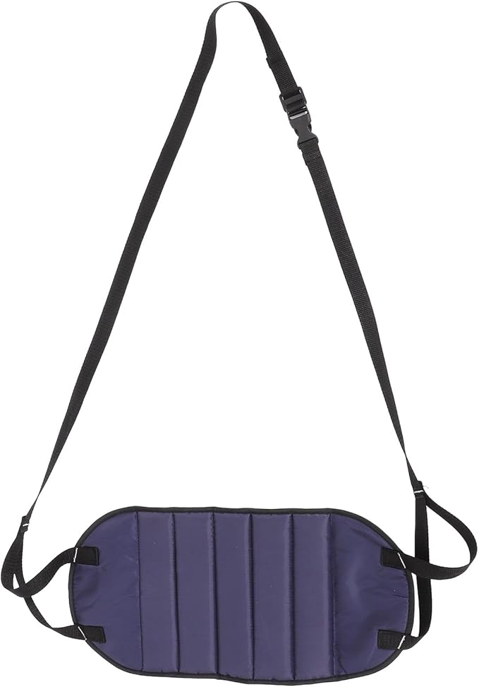 OSALADI Airplane Footrest Hammock Adjustable Portable Foot Sling Under Desk Leg Rest Dark Blue for Travel and Office Use