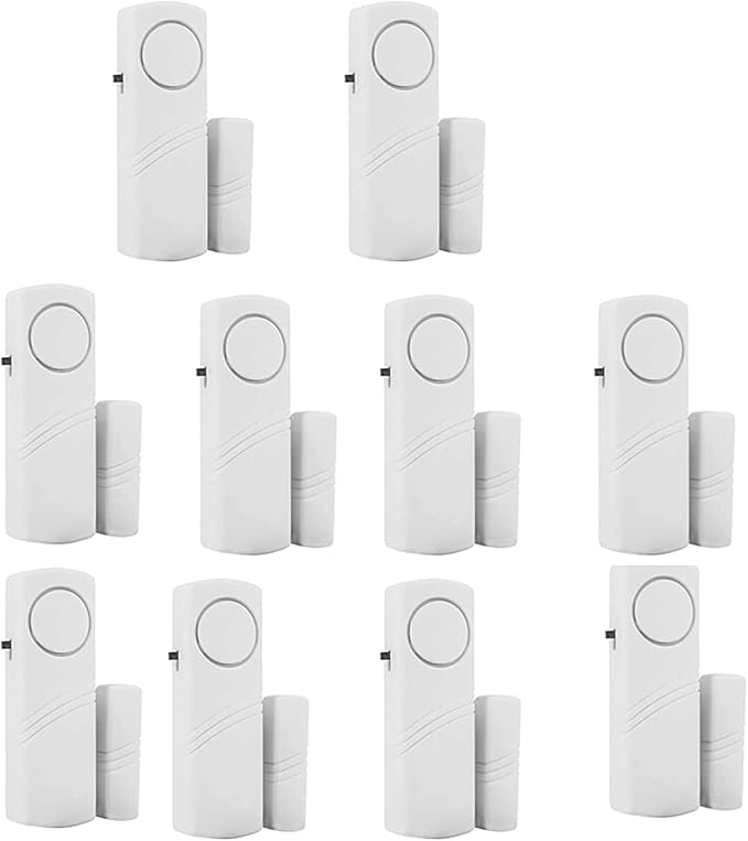 10 Pack Window Alarm Door Magnetic Sensor Alarm for Home Security System, Pool Door Alert for Kids Safety Toddler Window Open Alert Sensor