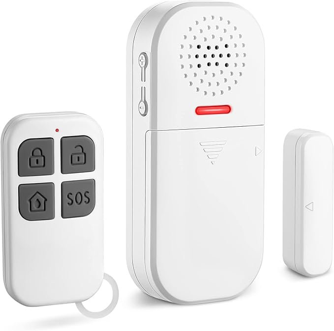 WSDCAM 130dB Loud Door Alarm Adjustable Volume, 5 Feature Modes Door Alarms for Kids Safety Home Security Pool Safety Alzheimers Door Window Open Sensor Wireless Door Alarm with Remote
