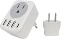 European Travel Plug Adapter USB C, Cellet International Plug Adapter with 1 AC Outlets and 4 USB Ports, Type-C Power Adaptor Charger for US to Most of Europe Iceland Spain Italy France Germany