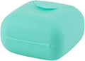 2 Pcs Small Size Plastic Soap Case Holder Container Box Home Outdoor Hiking Camping Travel,2.75 * 2.75 * 1.65 inch Blue