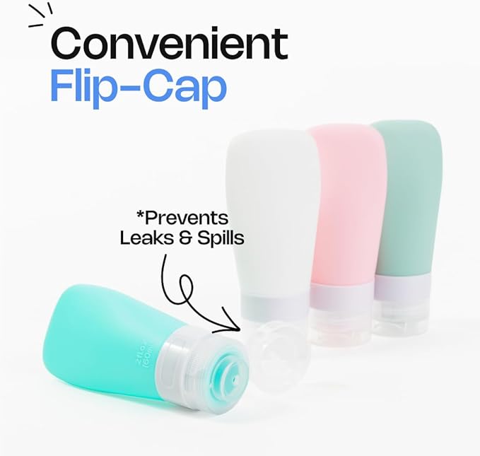 ZENBI Leak Proof Travel Bottles for Toiletries | TSA Approved Toiletry Bottles | Organize Your Travel Essentials | Travel Size Toiletries for On-the-Go Adventure