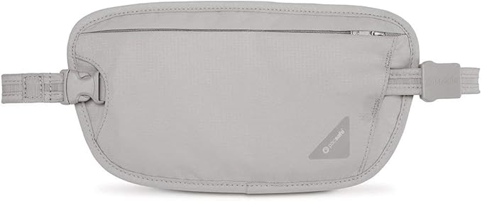 Pacsafe Coversafe X100 Anti-Theft RFID Blocking Waist Wallet, Neutral Grey