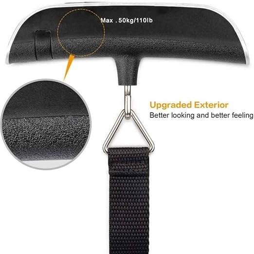 Digital Luggage Scales, Portable Digital Hanging Scale，110 Lbs Digital Hanging Luggage Scale with Backlight for Travel, Rubber Paint Handle Weighing