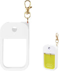 Hand Sanitizer Spray Case Compatible with Touchland Power Mist 1 oz – Silicone Case with Keychain for Touch Land Mist 1 fl oz（30 ml）, Hand Sanitizer Accessory for 1 fl oz (White, 1 Pack)