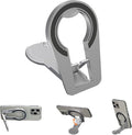 JZD Adjustable Angle Magnetic Phone Stand, Foldable Metal Phone Holder with Non-Slip Base