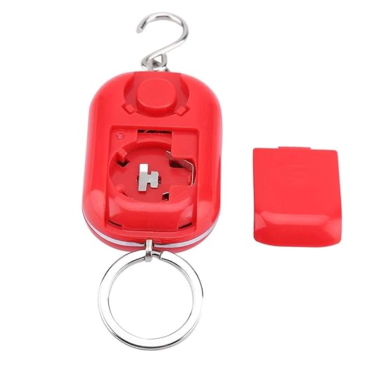 Mini Electronic Scale, Fish Weighing Scales Red Portable 25Kg/5G Hanging Scale Digital Pocket Key Chain Weight Hook Kitchen Food Weight Gauge Measuring Tools with Backlight for Home Farm Market