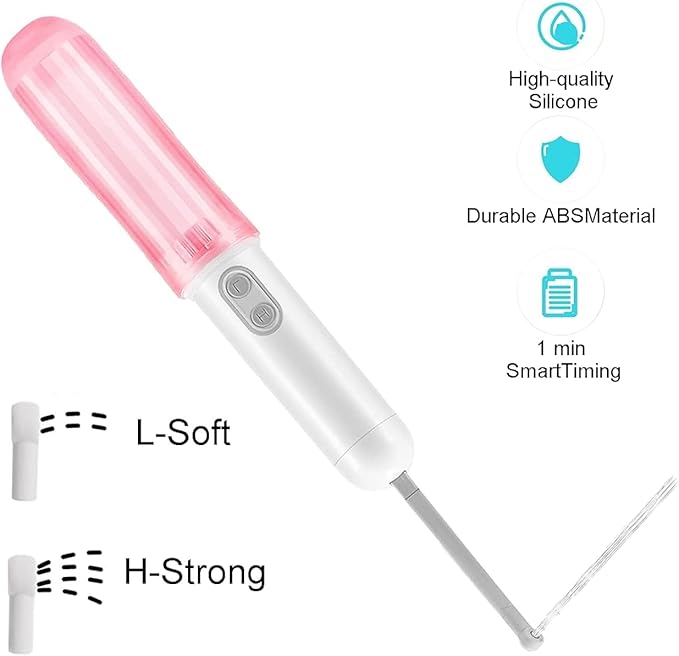 Portable Bidet Travel Bidet Sprayer Electric Handheld Bidet ,Ipx6 Waterproof ,with 2 Pressure Options,for Personal Hygiene Cleaning,Pink