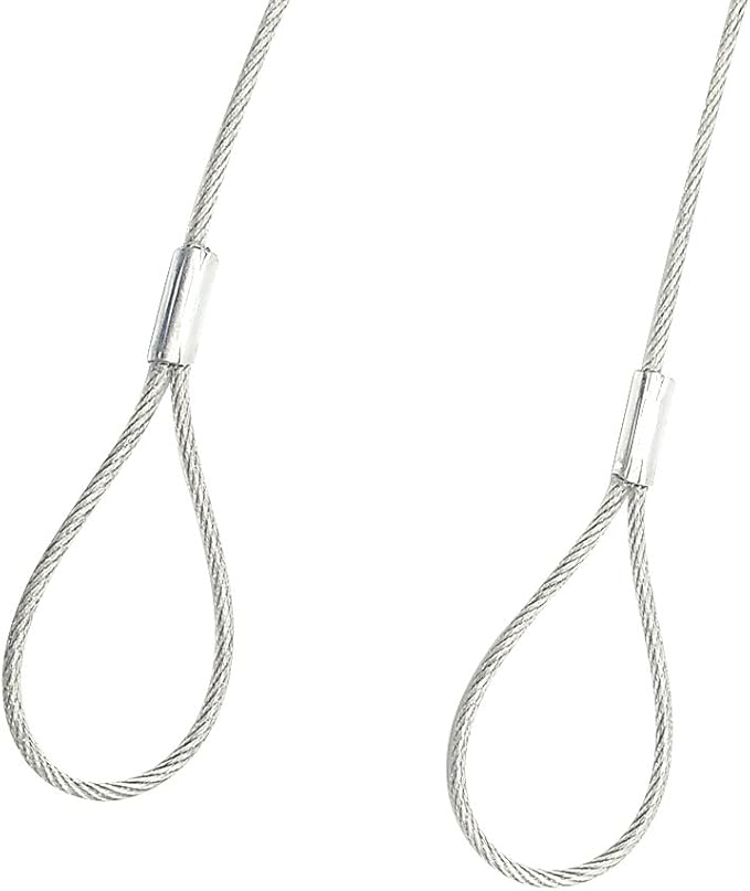 Safety Cable Lock 48’’ Long, Luggage Lock Safety Cable Lightweight Braided Stainless Steel by Ovener