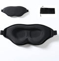 Tim & Tina 3D Sleep Eye Mask Blindfold for Men Women Sleeping Mask Light Blocking Soft Covers for Travel Nap Yoga Adjustable Strap (3D Black (Edge Cover)
