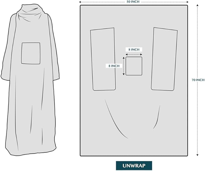 PAVILIA Wearable Blanket with Sleeves for Adult Women Men, Cozy Fleece Warm Wrap Throw with Arms, Gifts for Christmas, Wife
