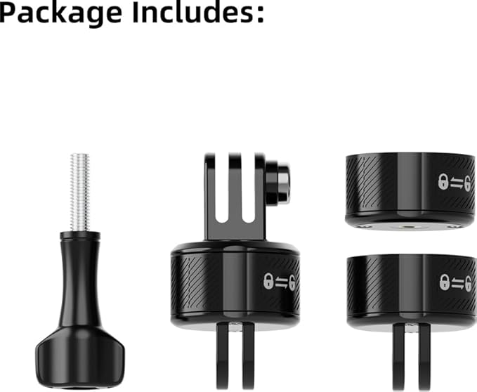 Magnetic Mount Accessories, Basic Set Quick Release Adapter Compatible with Gopro Hero 13/12/11/10/9, Insta360, AKASO, DJI and More (Magnetic Quick Release Kit)