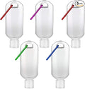 Refillable Travel Bottles Containers with-Clip - XMWangzi, with Filp or Nozzle, Empty Plastic Bottles, Filled with Cosmetic Oil Hand Sanitizer, Suitable for Home Office Outdoor (5 PCs)