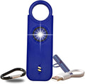 VOLTEK Personal Safety Alarm + Whistle Set for Women - Extra Loud (135 dB), LED Strobe Light, USB-C Rechargeable, Alert for Doors, Windows - Compact & Lightweight - Carabiner Included (Blue)