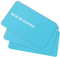 RFID Blocking Card - 3 Pack, Contactless NFC Credit Card ID Protection Safe Bank Card Passport Entire Wallet Purse Shield Protector Blocker Guard (Pack of 3, Teal)