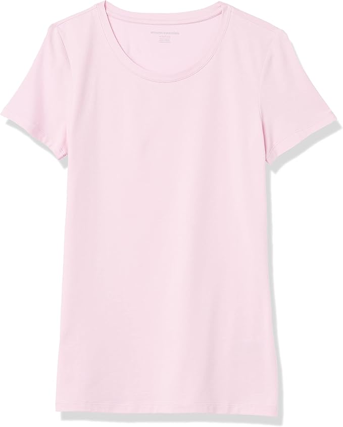 Amazon Essentials Women's Regular-Fit Short-Sleeve T-Shirt (Crewneck and V-Neck Options), Multipacks