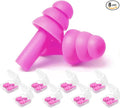 Ear Plugs for Sleeping, 8 Pairs Noise Canceling Soft Reusable Silicone Earplugs Waterproof Noise Reduction Earplugs for Sleeping, Swimming, Snoring, Concerts, Work, Noisy Places