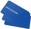 RFID Blocking Card - 3 Pack, Contactless NFC Credit Card ID Protection Safe Bank Card Passport Entire Wallet Purse Shield Protector Blocker Guard (Pack of 3, Blue)