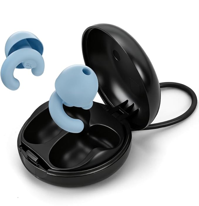 Ultra-Soft Noise Cancelling Ear Plugs, Reusable Silicone for Sleep Concerts Travel Office,33dB (NRR),Ergonomic Integrated Design Fit for Small Ear Canals Noise Sensitivity (Purple, 1 Pair)