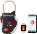eGeeTouch Smart Travel Padlock with Patented Dual Access Technologies (NFC + BT), Vicinity Tracking, etc. (BLACK)