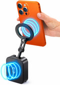 Mizi 3-in-1 Magnetic Phone Holder [20x N52] Strong Magnets, Portable Mount for Golf Carts, Garage, Gym, Travel, Kitchen, Office, Outdoor, Car - Black