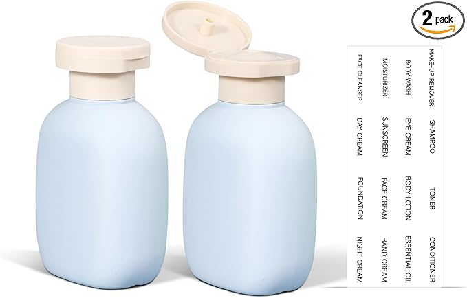 3.4oz Travel Bottle with Flip Cap, Leak Proof Squeeze Bottles, Refillable Plastic Travel Containers for Creams, Lotion, Foundation, Shampoo, Conditioner