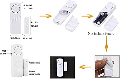 10 Pack Window Alarm Door Magnetic Sensor Alarm for Home Security System, Pool Door Alert for Kids Safety Toddler Window Open Alert Sensor