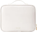 RIGHT AWAY Travel Toiletry Bag for Women,Large Makeup Bag& Cases,Waterproof Cosmetic Organizer Bag with Compartments,Portable Make Up Bag for Travel Size Toiletries,Skincare,Brushes Set,White