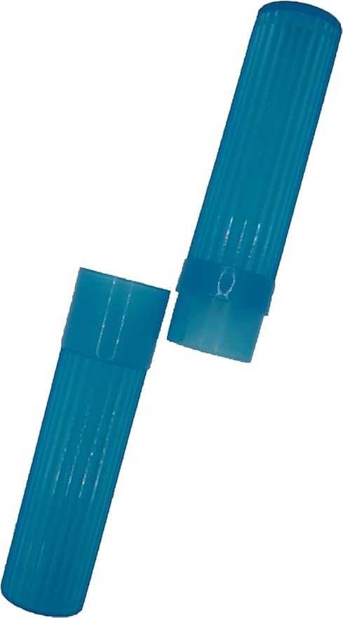 American Comb Blue Toothbrush Covers & Soap Box Set - Matching Colors - Tooth Brush Cover Cap, Soap Dish Travel, Soap Dish Holder Travel - Plastic Portable Set with Cover