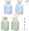 3.4 oz Small Plastic Travel Shampoo Bottles, Empty Plastic Squeeze Bottles with Flip Cap for Toiletries, Leakage-proof Travel Shampoo and Conditioner Bottles