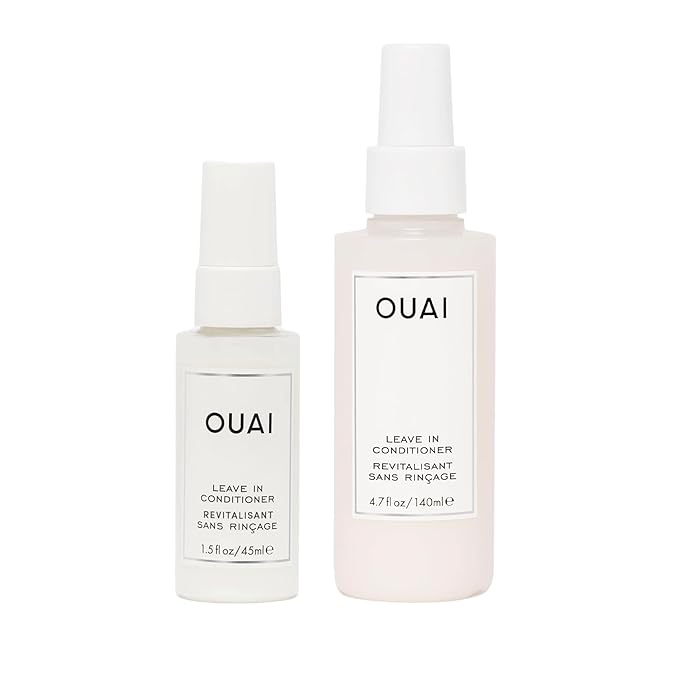OUAI Leave In Conditioner Full Size + Travel Size Bundle (2 Count)