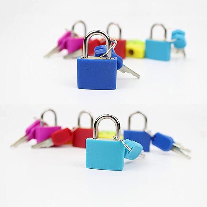 4 Pack TSA Approved Luggage Locks - Suitcase Padlocks with Keys, Travel Baggage Locks for School Gym Lockers, Laptop Bags & Outdoor Gear