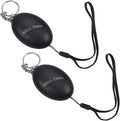 Othmro 2 Pack 120DB Personal Alarm, Emergency Safety Alarm for Women, Men, Children, Elderly Black