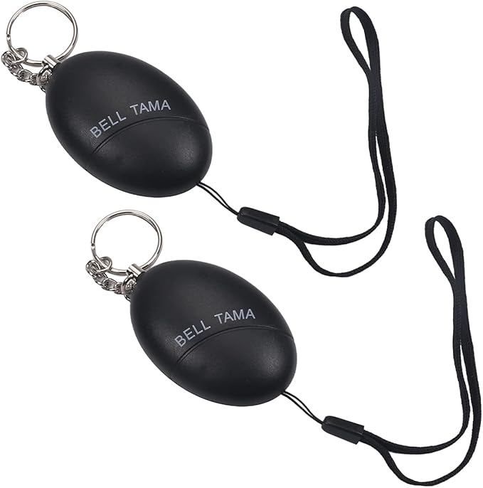 Othmro 2 Pack 120DB Personal Alarm, Emergency Safety Alarm for Women, Men, Children, Elderly Black
