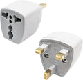 Cellet Universal Travel Adapter: Seamless Plug Conversion for International Travelers AC Wall Power Adapter to Convert China, UK, AU, EU & Other Plugs to US Plug (2PACK) (Type-G (UK HK))