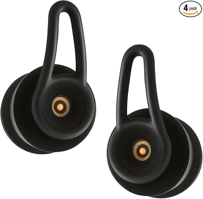 Ear Plugs for Sleeping, VOTTOUCC Side Sleeper Silicone Earplugs, Noise Reducing, Soft for Sensitive Ears, Reusable, 4 Pairs S/M/L with Case