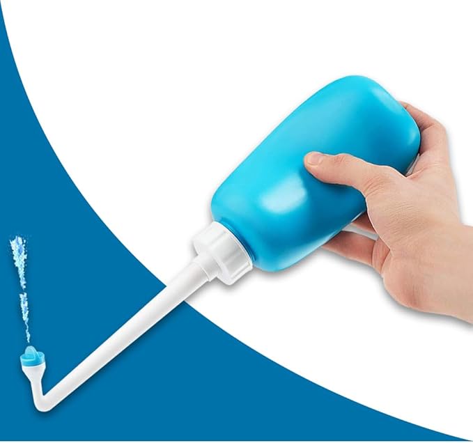 Go Portable Bidet Bottle – Travel Bidet for Gentle Cleansing, Angled Nozzle, Squeeze Bottle Spray, Compact & Leak-Resistant Personal Hygiene Wash (Portable Bidet | Gentle Wash)